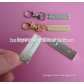 custom logo rectangle engraving tag for jacket metal zipper pull